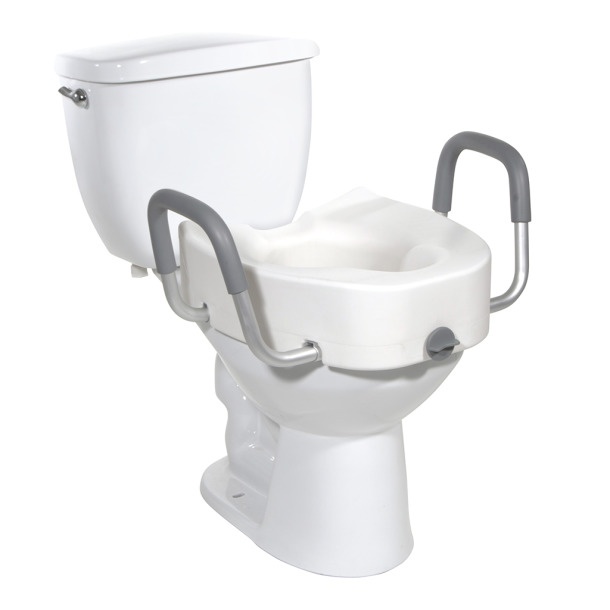 Premium Plastic, Raised, Elongated Toilet Seat With Lock