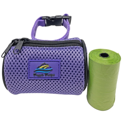 American River Poop Bag Holder in Paisley Purple
