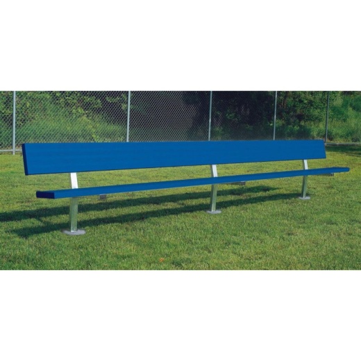 7.5' Player Bench With Back - Inground Mount