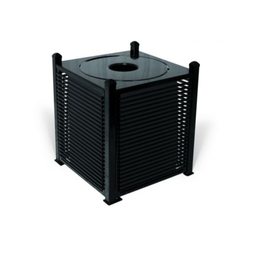 32 Gallon Palmetto Square Trash Receptacle With Flat Top Lid And Liner