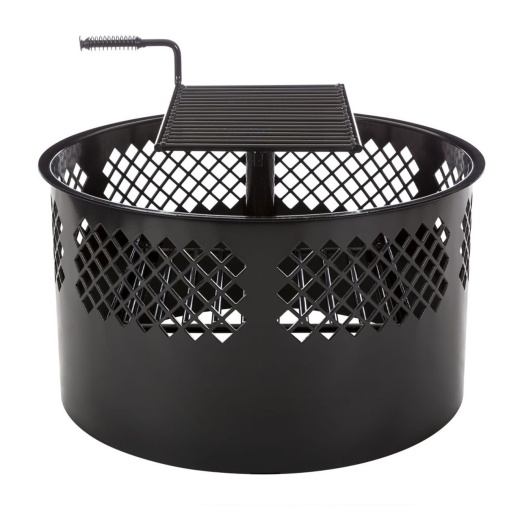 Fire View Ring With Swivel Cooking And Log Grate - 30'' D X 17 3/8'' h