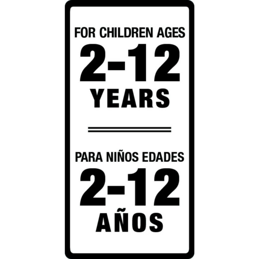 Age Group 2-12 Years Warning Label In English And Spanish