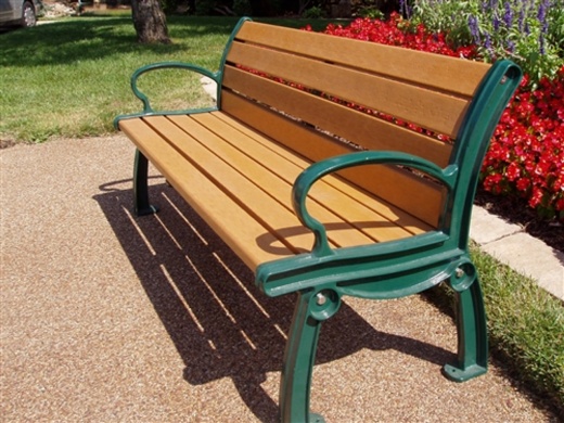 6' Heritage Recycled Plastic Park Bench - Portable