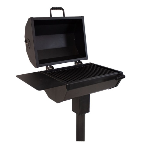 24'' Smoker Grill With 3 1/2'' Post - Inground Mount