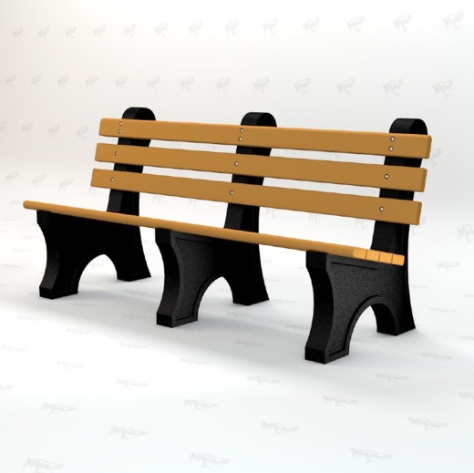 4' Comfort Recycled Plastic Park Bench