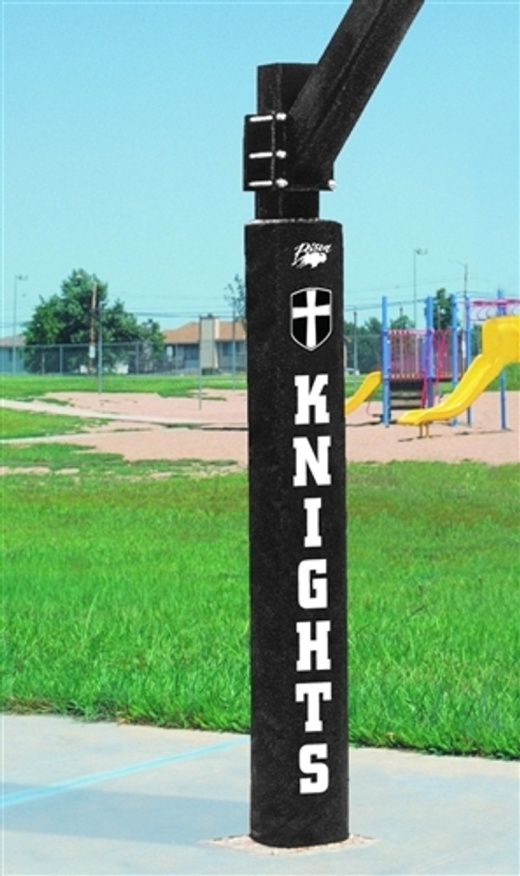 5" Square Outdoor Basketball Pole Padding - Black Only