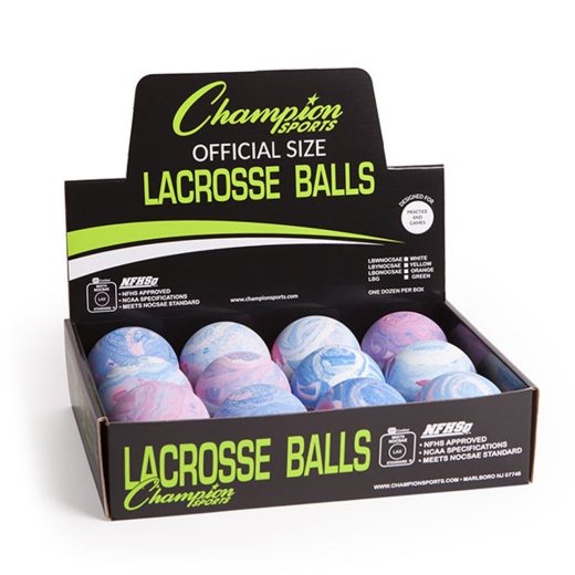 Lacrosse Ball - Multi Colored - 12 Pack
