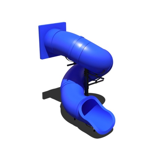 8' Deck Height - 30" Diameter - Spiral Tube Slide