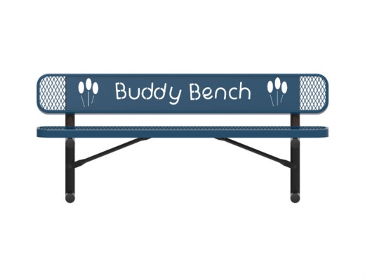 6' Buddy Bench-Expanded Metal W/Back