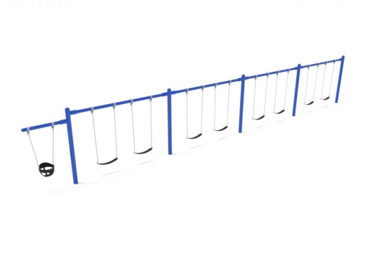 7/8 Feet High Elite Cantilever Swing Set - 4 Bays 1 Cantilever
