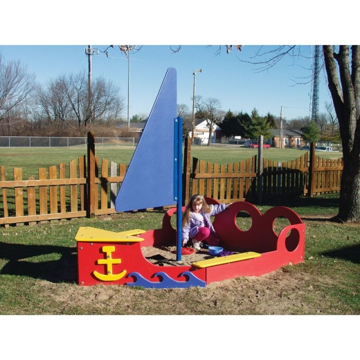 8.5' X 6' Sailboat Sandbox