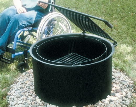 Wheelchair Accessible Double-Walled Fire Ring