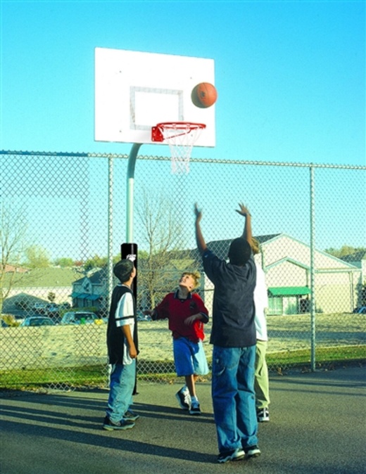 Steel Rectangle 3 1/2" Basketball System