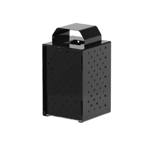 36 Gallon Pasadena Square Trash Receptacle With Rain Bonnet Lid And Liner