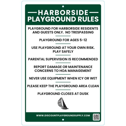 Aluminum Playground Sign - Custom