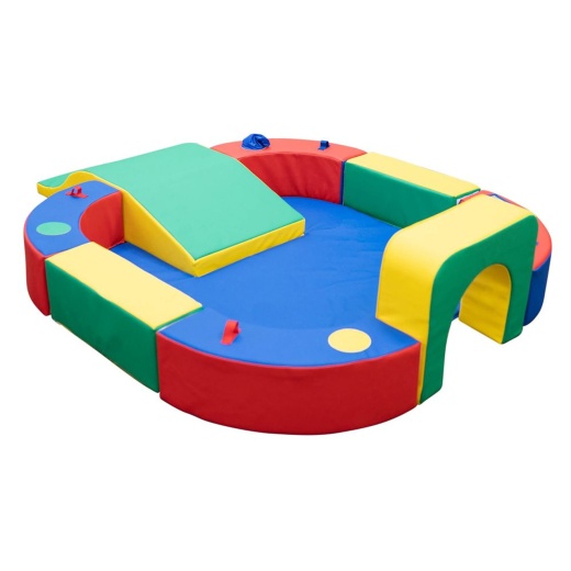 Playring With Tunnel And Slide