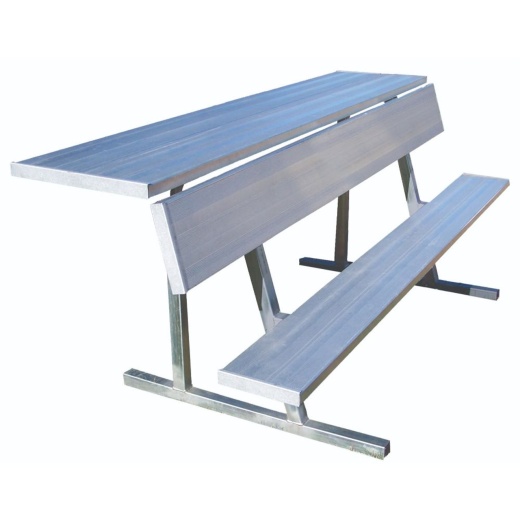 7 1/2 Foot Player Bench With Seat Back And Shelf - Portable