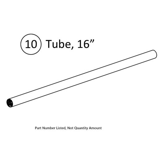 Ada Gate Kit Tube - 16'' - #10 Part