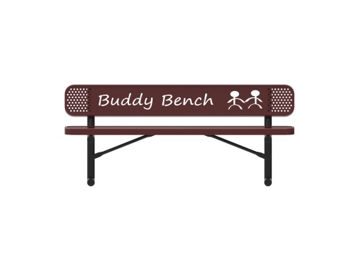 4' Buddy Bench-Punched Steel - Portable