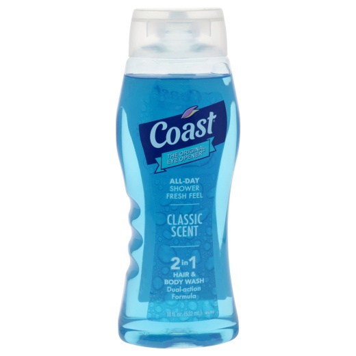 Coast Hair & Body Wash 2-In-1 Classic Scent 18Oz