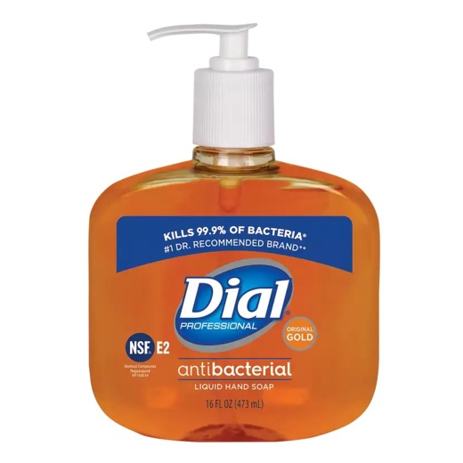 Antimicrobial Soap Dial® Gold Liquid 16 Oz. Pump Bottle Scented