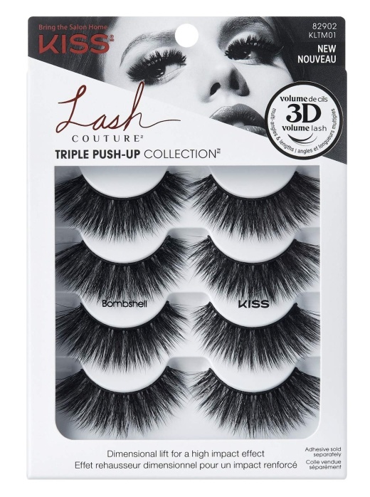 Bl Kiss Lash Couture Triple Push- Up Collection Bombshell - Pack Of 3