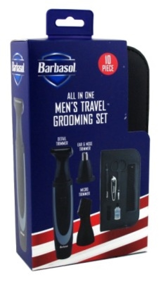 Bl Barbasol All-In-One Grooming Set Travel 10 Piece