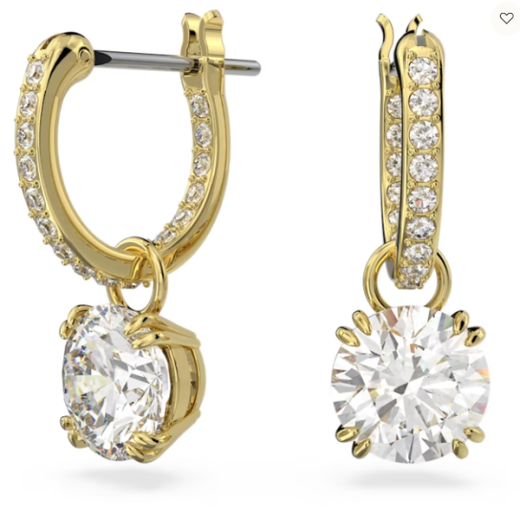 Swarovski Collections Constella Drop Earrings - White, Gold-Tone Plated