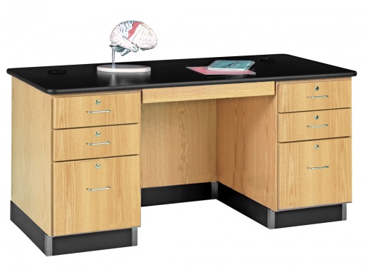 Teacher's Desk - Solid Oak Desk for Home Office or Study Area