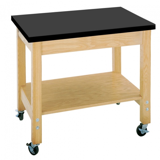 Mobile Demo Cart - Solid Oak Construction
