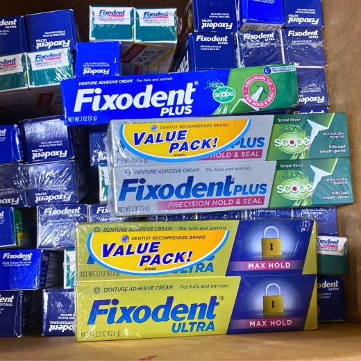 Fixodent Denture Adhesive Cream Assorted Mix (42 Pcs Lot)