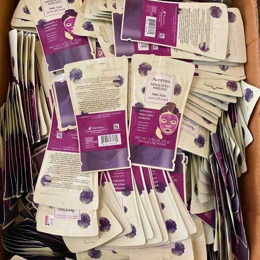 Aveeno Absolutely Ageless Pre-Tox Peel Off Mask Exfoliates + Blackberry Complex + Vitamin E 0.35Oz (100 Pcs Lot)