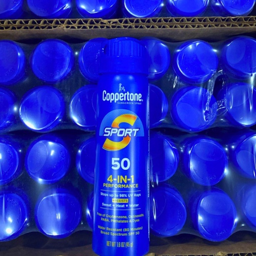 Coppertone Sunscreen Spray Sport 50 4-In-1 Performance (50 Pcs Lot)