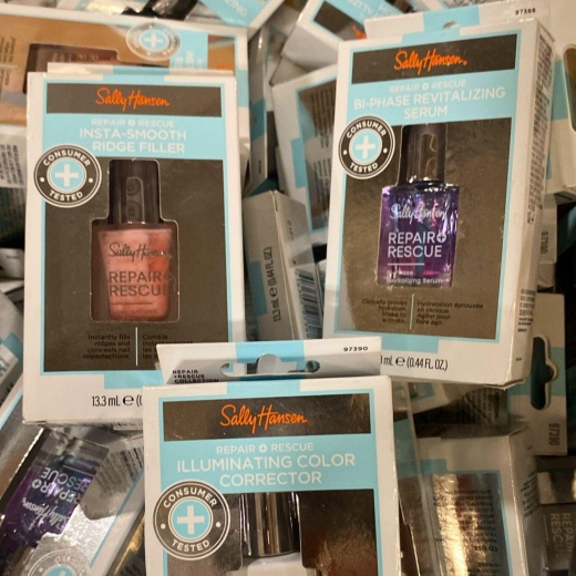 Sally Hansen Repair & Rescue Includes Illuminating Color Corrector , Insta-Smooth Ridge Filler & Bi-Phase Revitalizing Serum (60 Pcs Lot)