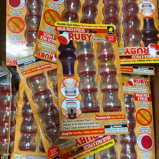 Ruby Sliders Flexible Chair Sliders That Protect Your Floors! (60 Pcs Lot)