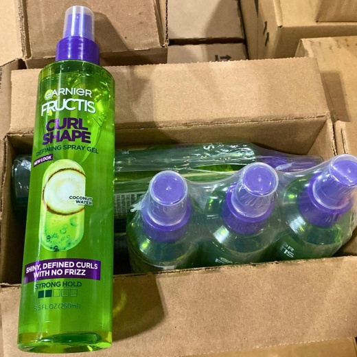 Garnier Fructis Curl Shape Strong Hold Defining Spray Gel Coconut Water 8.5 Oz (48 Pcs Lot)