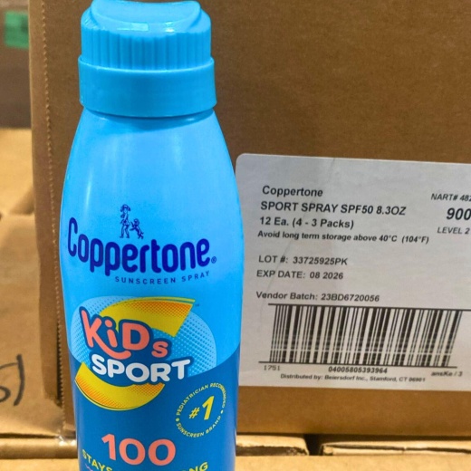 Coppertone Sunscreen Spray Kids Sport 100 5.5Oz (95 Pcs Lot)