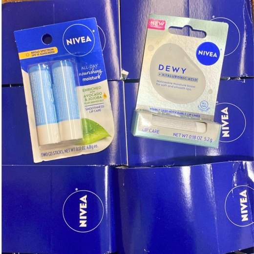 Nivea Dewy + Hyaluronic Acid 0.18Oz Single & Nivea All Day Two Pack 0.17Oz (108 Pcs Lot)