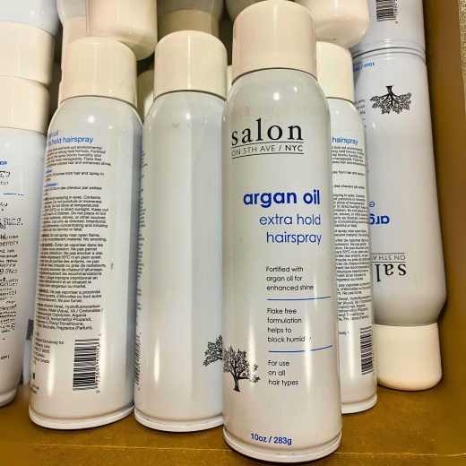 Salon On 5Th Ave/Nyc Argan Oil Extra Hold Hairspray 10 Oz (58 Pcs Lot)