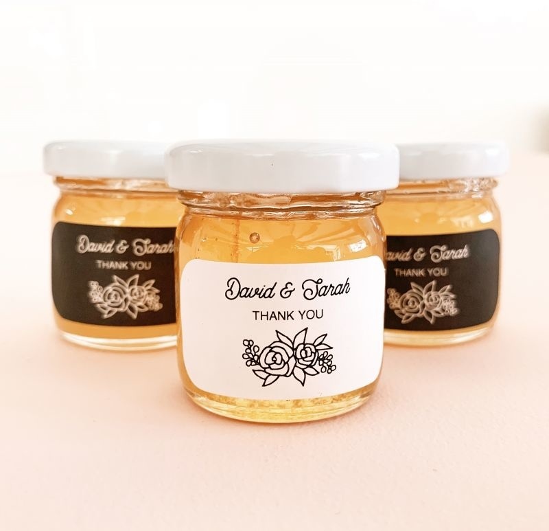 Floral Silhouette Honey Jars