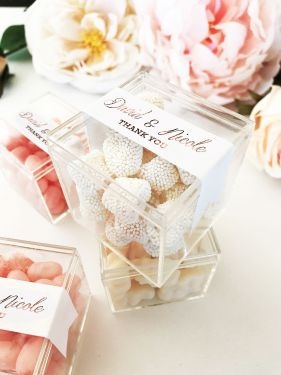 Acrylic Favor Boxes - Metallic Foil