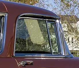 Chevy Installed Side Glass Set With Frames Tinted Nomad 1955-1957