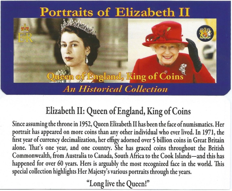 Queen Of England Four Historical Coins (Mini Album)