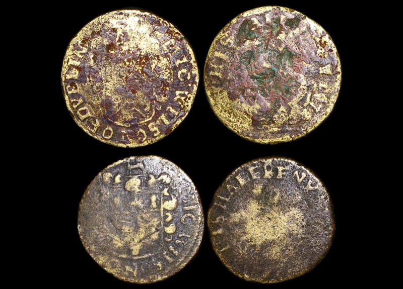 Ireland, C17th Trade Tokens, Co. Dublin, Dublin, Mic Wilson, Copper Halfpenny Tokens, 1672 (2), A Lot Of (2) Coins