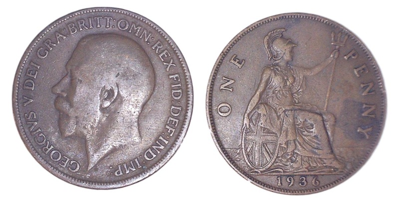 Great Britain Km810-838(F) George V: Penny