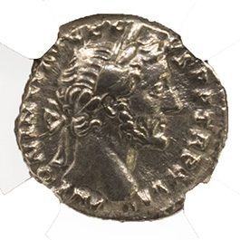 Roman Silver Denarius Of Antoninus Pius (Ad 138-161) Ngc(Xf)