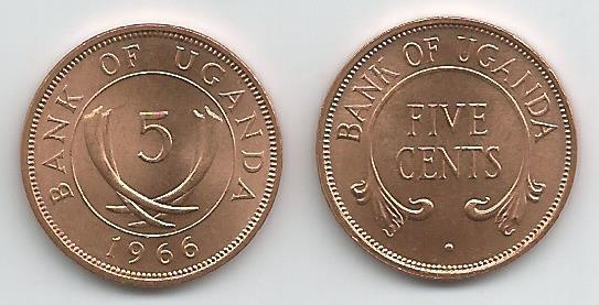 Uganda Km1(U) 5 Cents