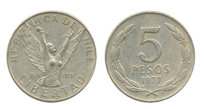 Chile Km209(F-Vf) 5 Pesos