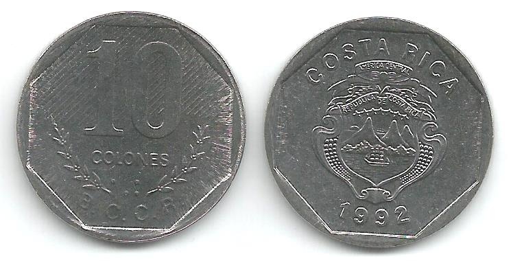 Costa Rica Km215.1(U) 10 Colones