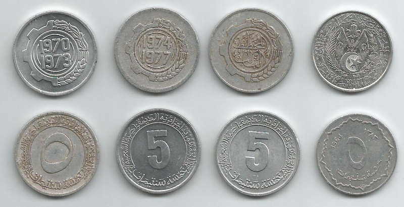 Algeria Kmmix5c(C) 5 Centimes Mix